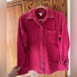 LL Bean Corduroy Button Up